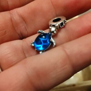 Glass turtle charm